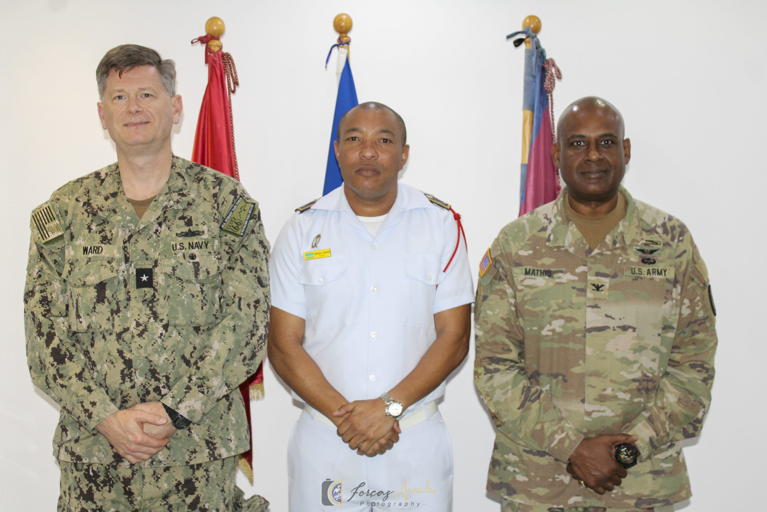CEMFA recebe visita do Comandante das Forças Navais dos Estados Unidos para a Europa e África e do Adido de Defesa