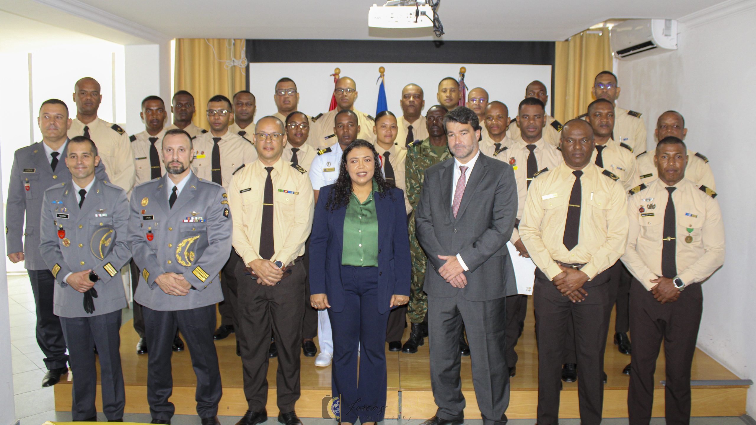 Cerimónia de Encerramento do 2.º Curso de Promoção a Capitão, realizado em Cabo Verde